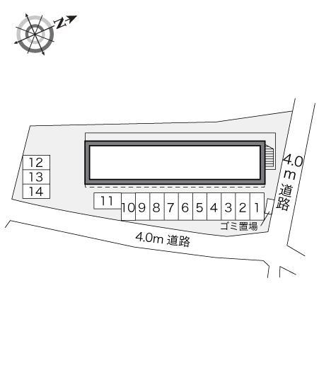 コンフォートⅡ(18869)の駐車配置図