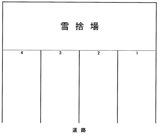 月寒東4条8丁目1-3駐車場の駐車配置図
