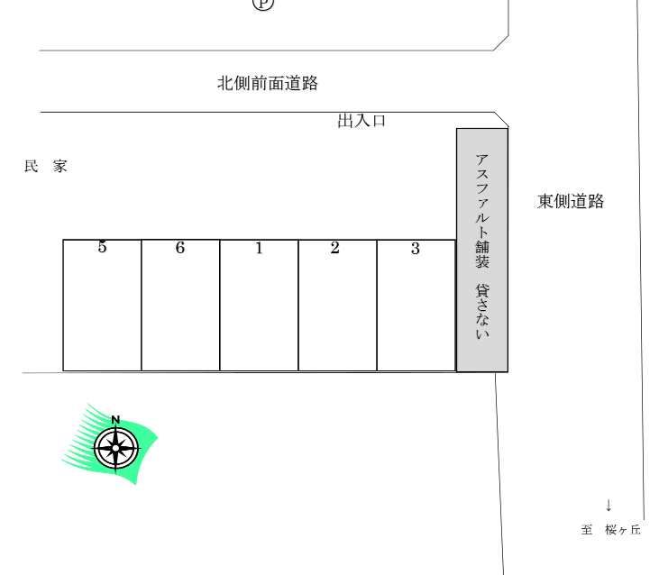 田辺 第3駐車場の駐車配置図