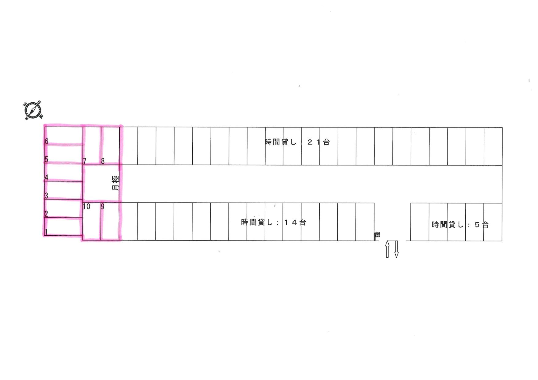 クレストひめじ別所駅前の駐車配置図