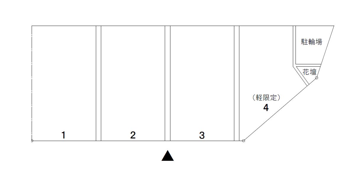 キャロルコート旭町月極駐車場の駐車配置図