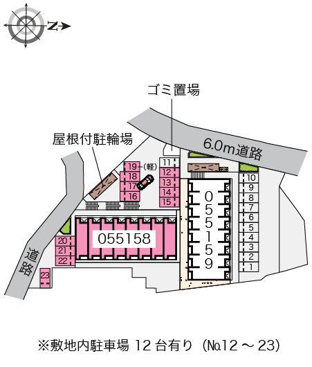 留ヶ谷B(55158)の駐車配置図