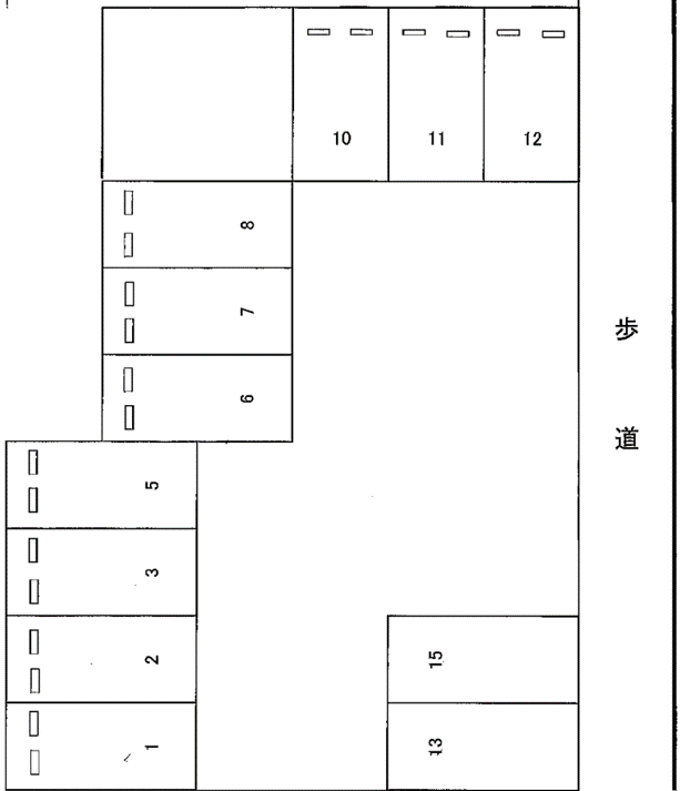 NO.16の駐車配置図