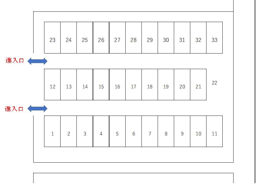 エジソン・アインシュタイン駐車場の駐車配置図
