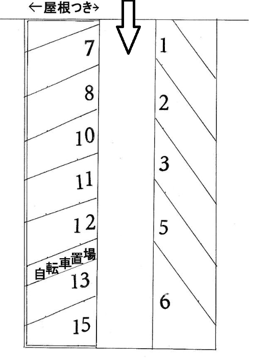 桜木町ガレージの駐車配置図