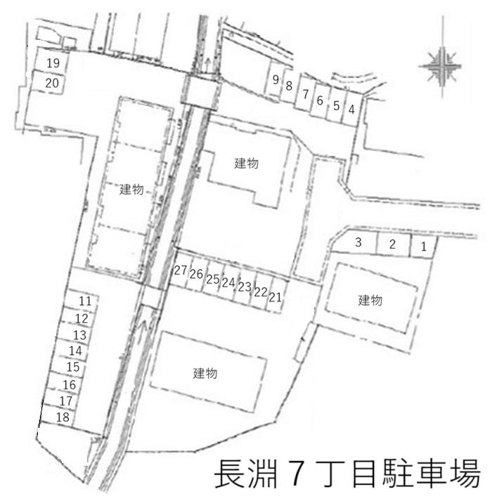長淵7丁目駐車場の駐車配置図