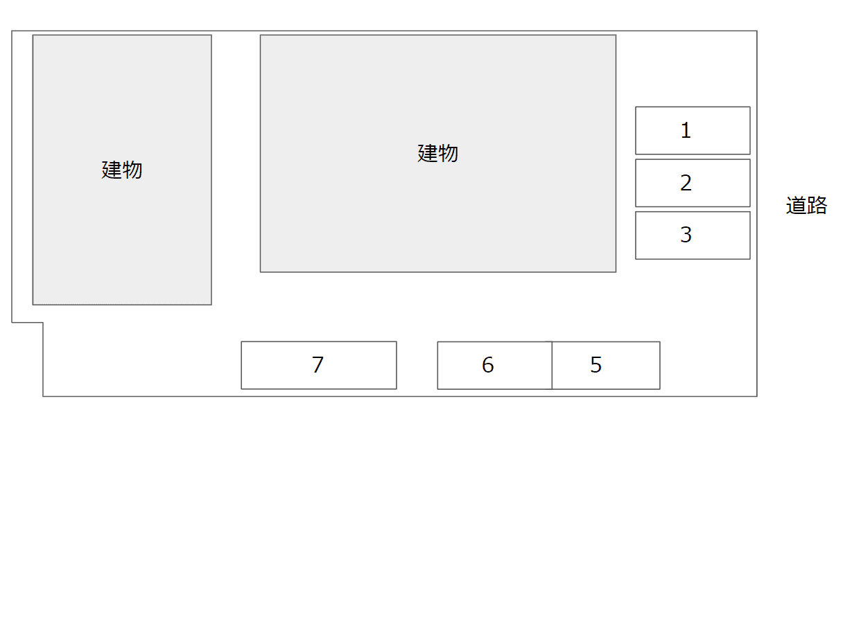カーサソレーユの駐車配置図