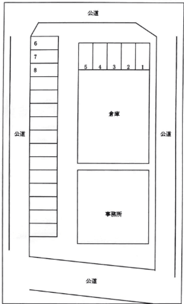 豊田前山駐車場の駐車配置図