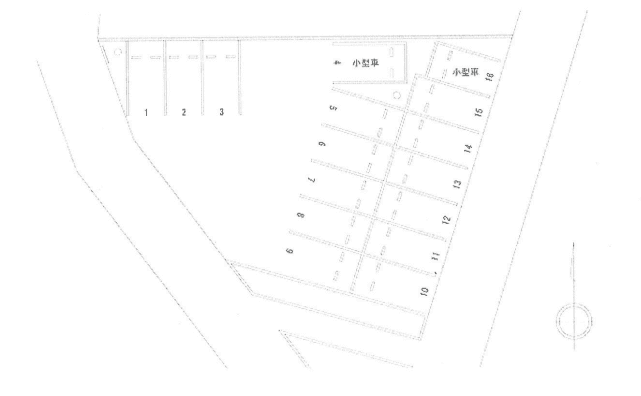 干隈二丁目駐車場の駐車配置図