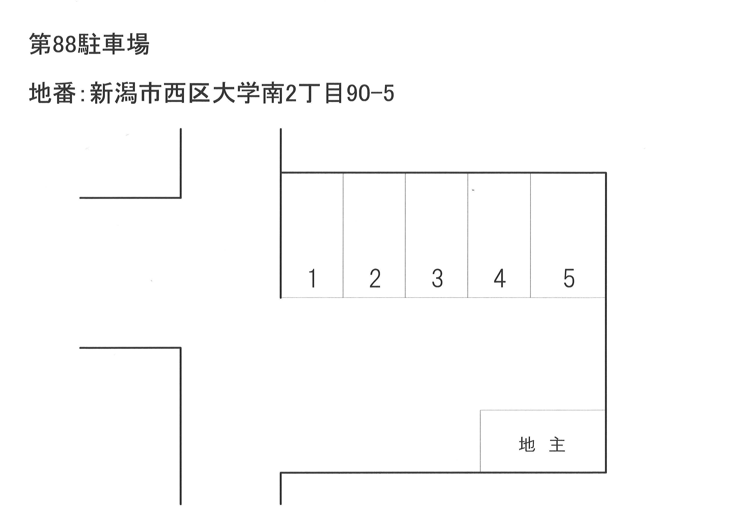 第88駐車場の駐車配置図