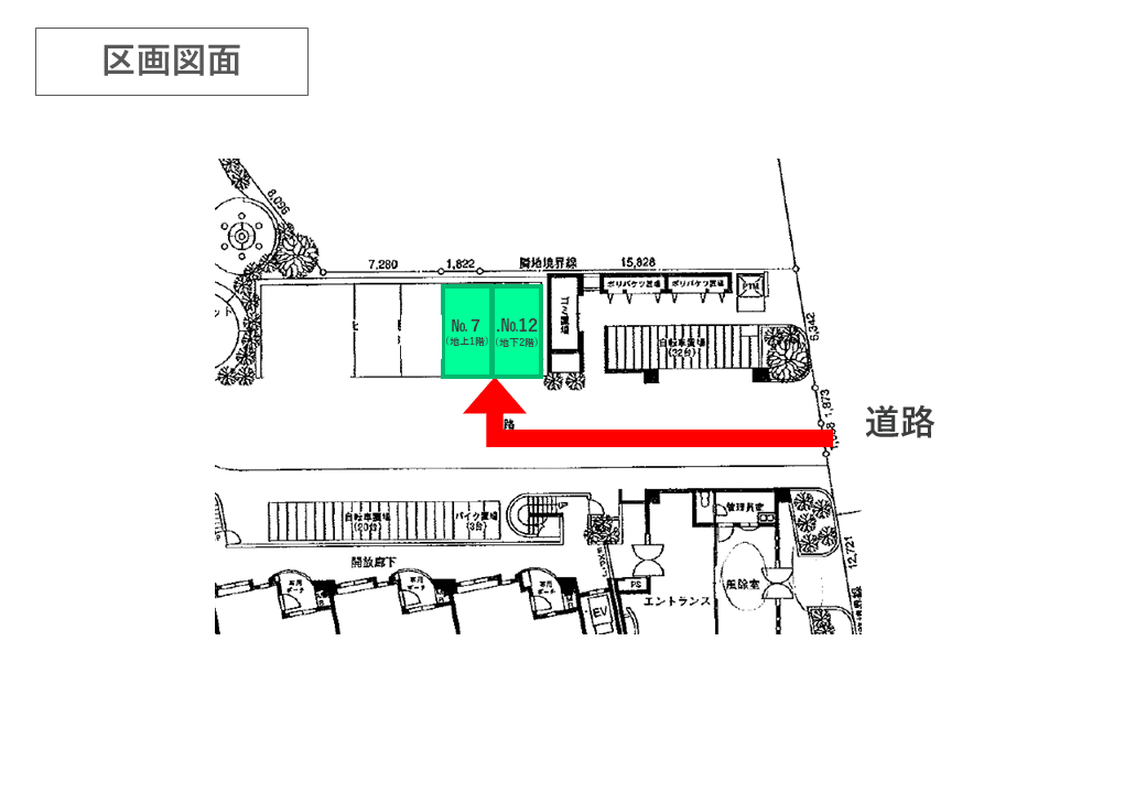 十条仲原3丁目駐車場の駐車配置図