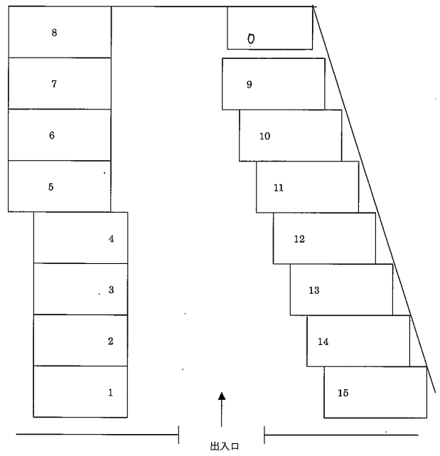 スリーベルパーキングⅢの駐車配置図