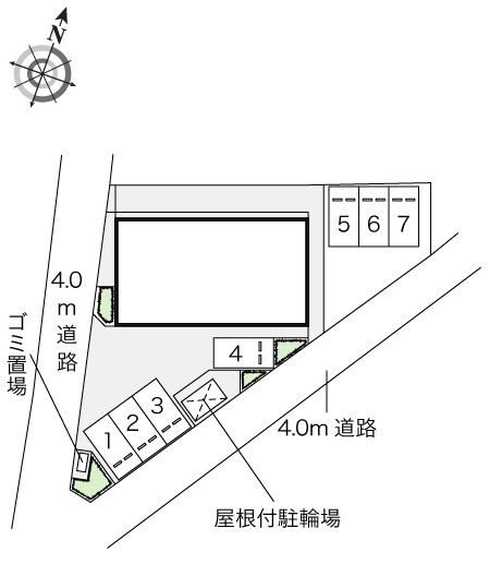 アスパイアⅡ(48031) 敷地外駐車場の駐車配置図