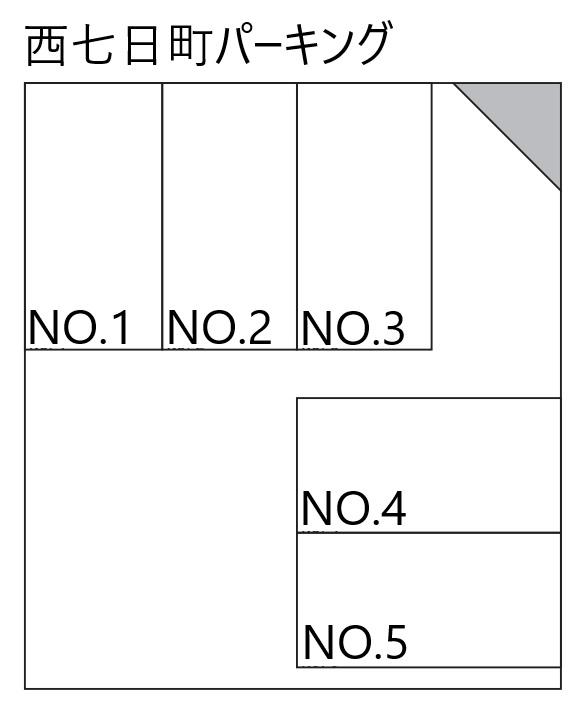 西七日町パーキングの駐車配置図