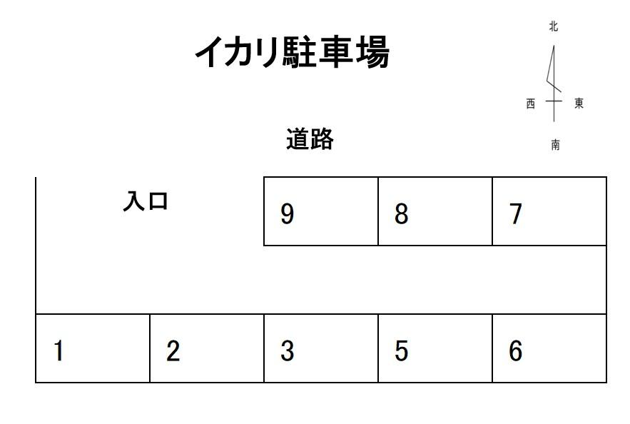 イカリ駐車場の駐車配置図
