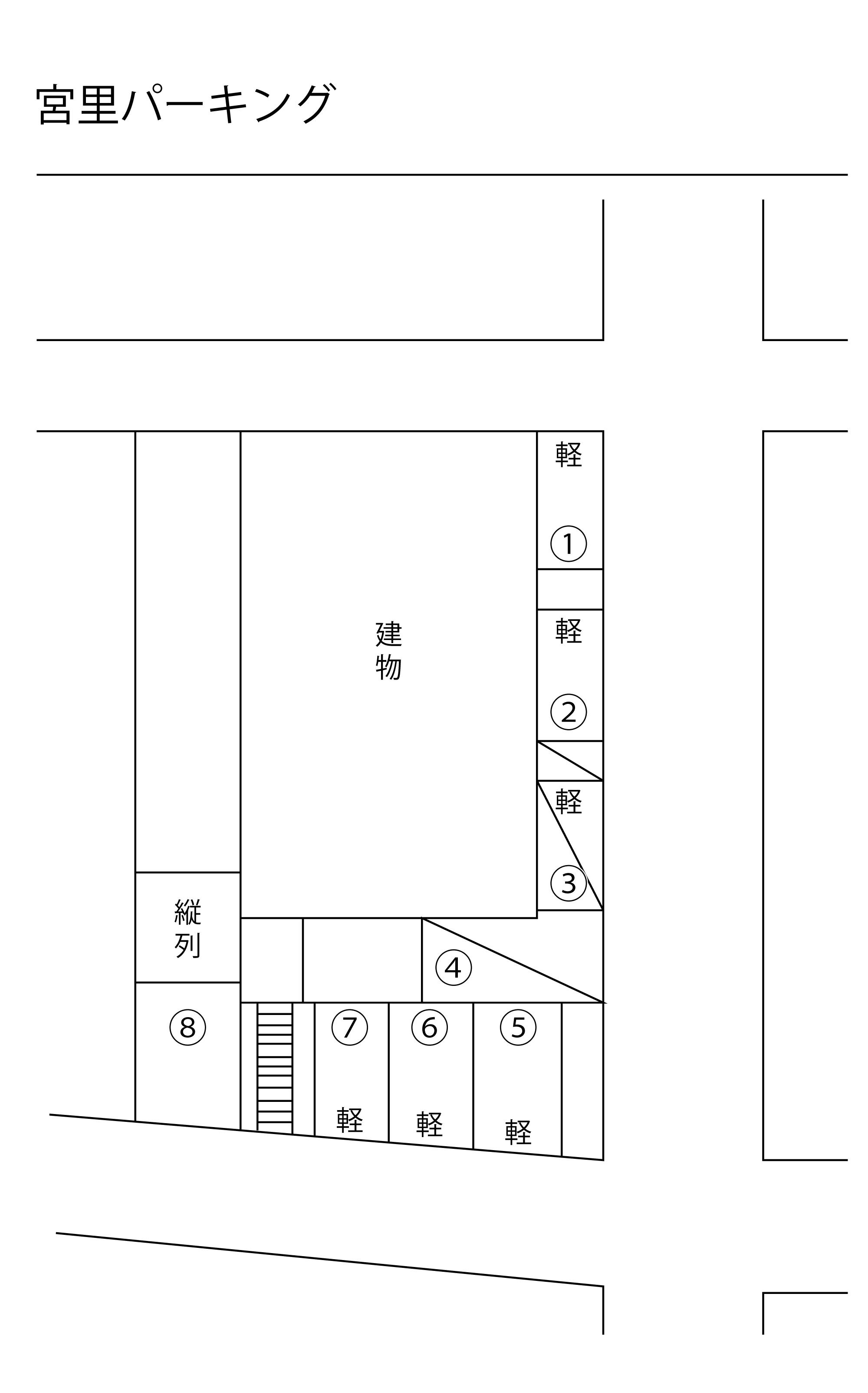 宮里パーキングの駐車配置図