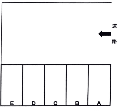 第6物見山駐車場の駐車配置図