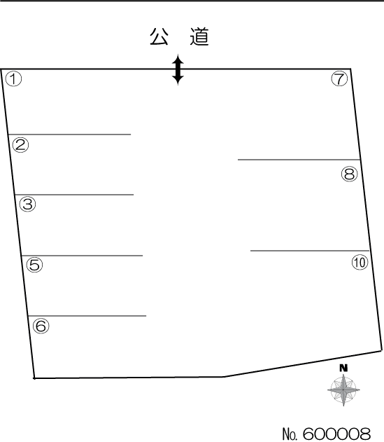 三郷町角田(稲垣)駐車場の駐車配置図
