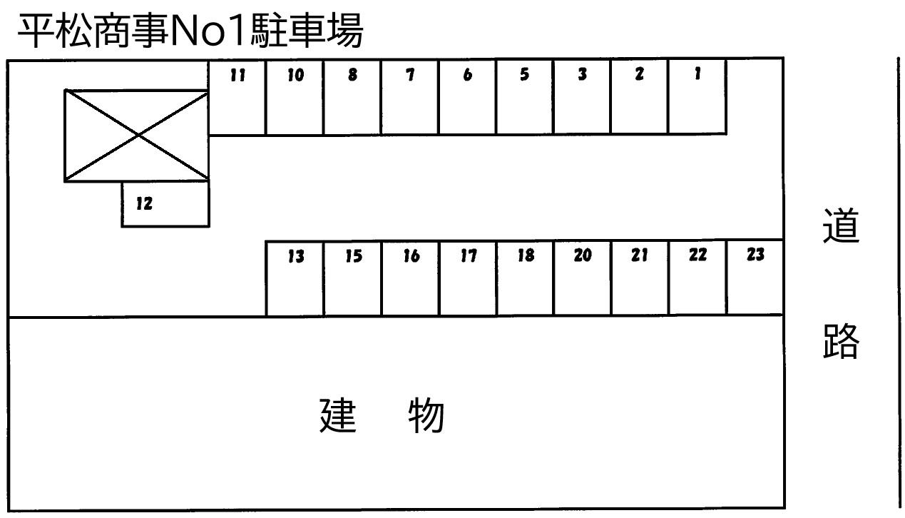 平松商事No1駐車場の駐車配置図
