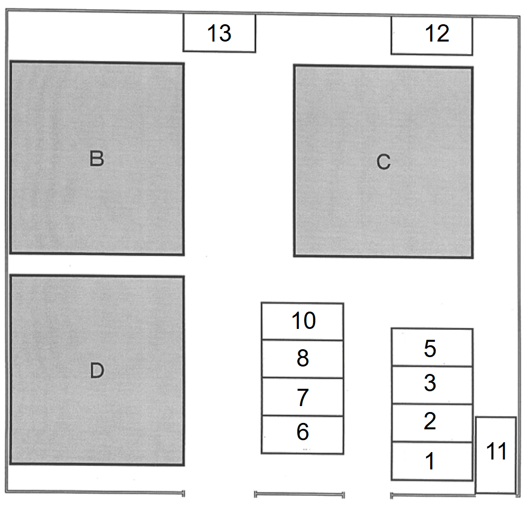 サンビレッジ三田の駐車配置図