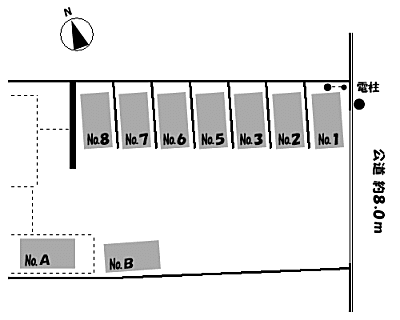 ワイズ・大宮 第2駐車場の駐車配置図
