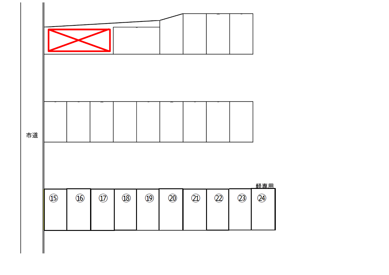伊豆島田赤石西470パーキングの駐車配置図