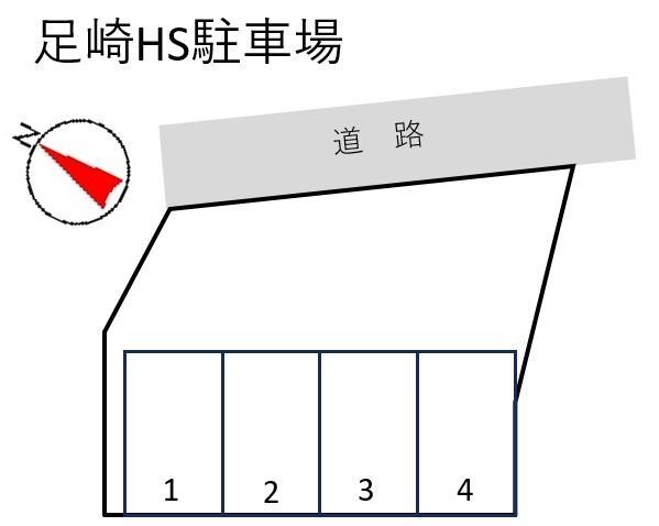 足崎HS駐車場の駐車配置図