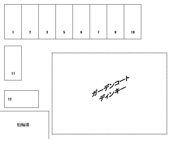 ガーデンコート ディンキーの駐車配置図