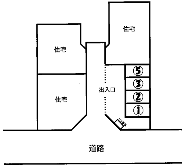 大木第五駐車場の駐車配置図