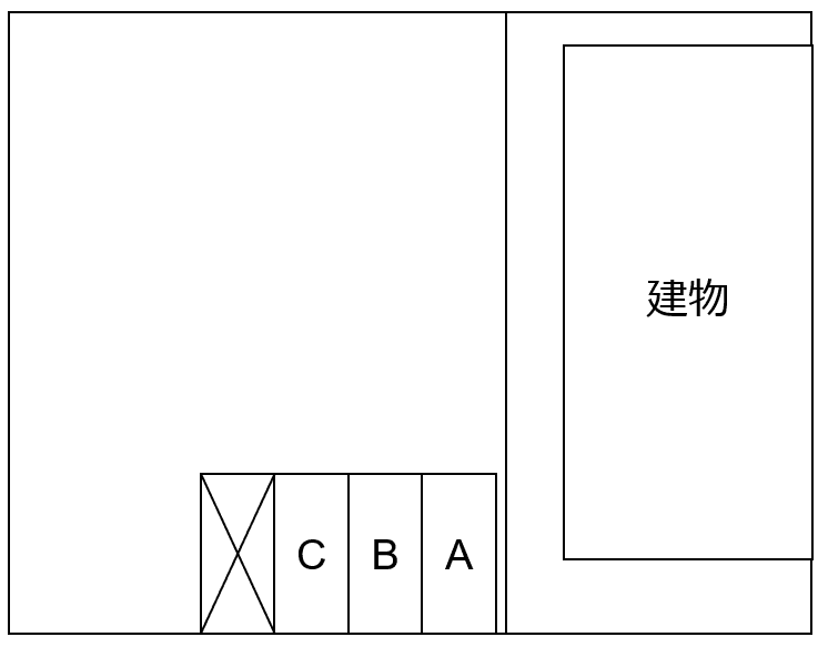 Common秋葉外部駐車場の駐車配置図
