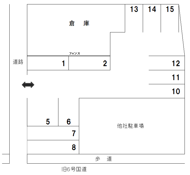 十五町目佐藤駐車場の駐車配置図