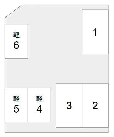 徳本駐車場の駐車配置図