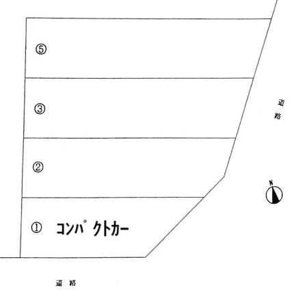 坪沼パーキングの駐車配置図