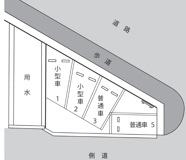 小立野水口駐車場の駐車配置図
