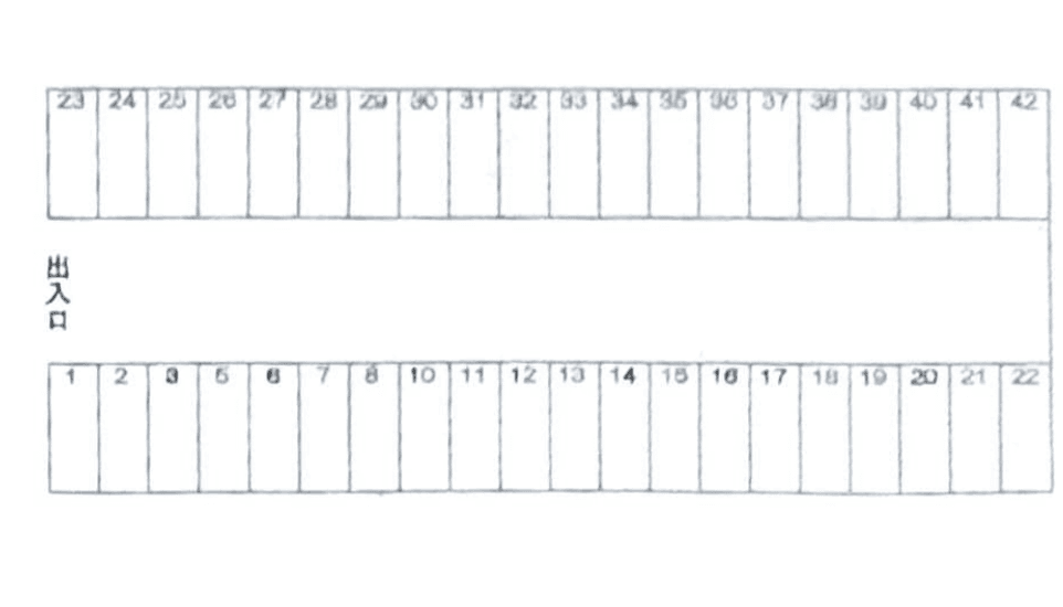 新曽小玉パーキングの駐車配置図