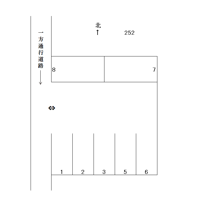 岩倉-252の駐車配置図