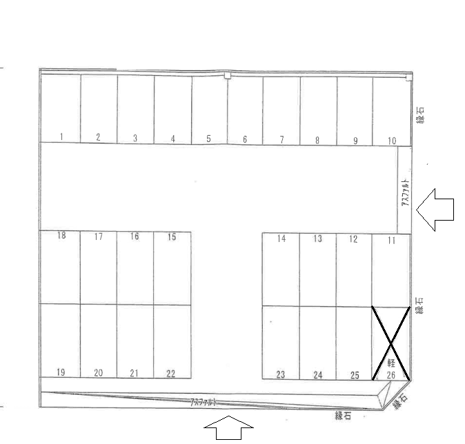 マルヨシパーキングの駐車配置図