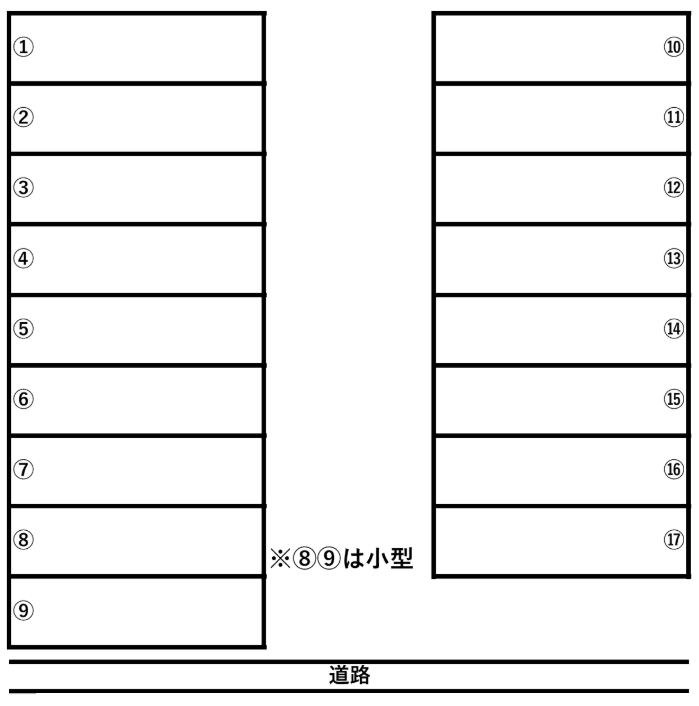大宮町第1駐車場⑧の駐車配置図