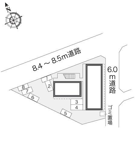 デルタ(18608)の駐車配置図