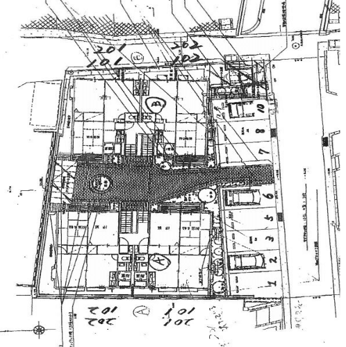 SUN GARDEN寺田の駐車配置図