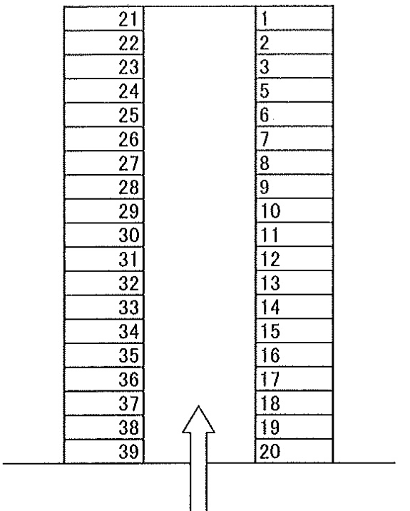 パーク西河渡2の駐車配置図