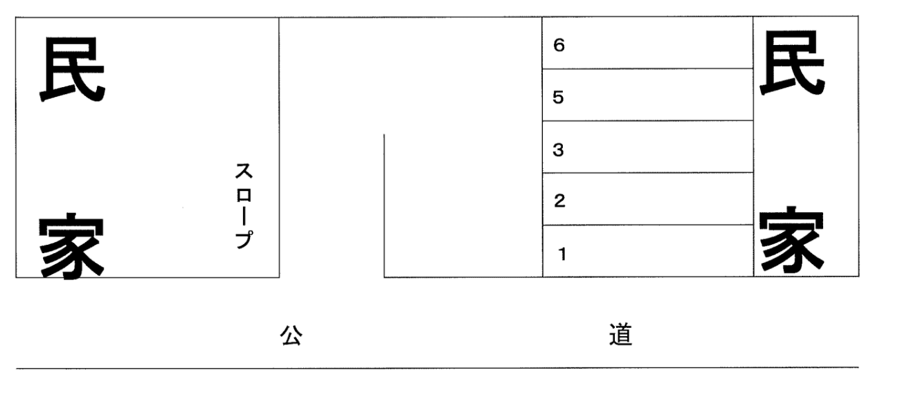 小山西城駐車場の駐車配置図