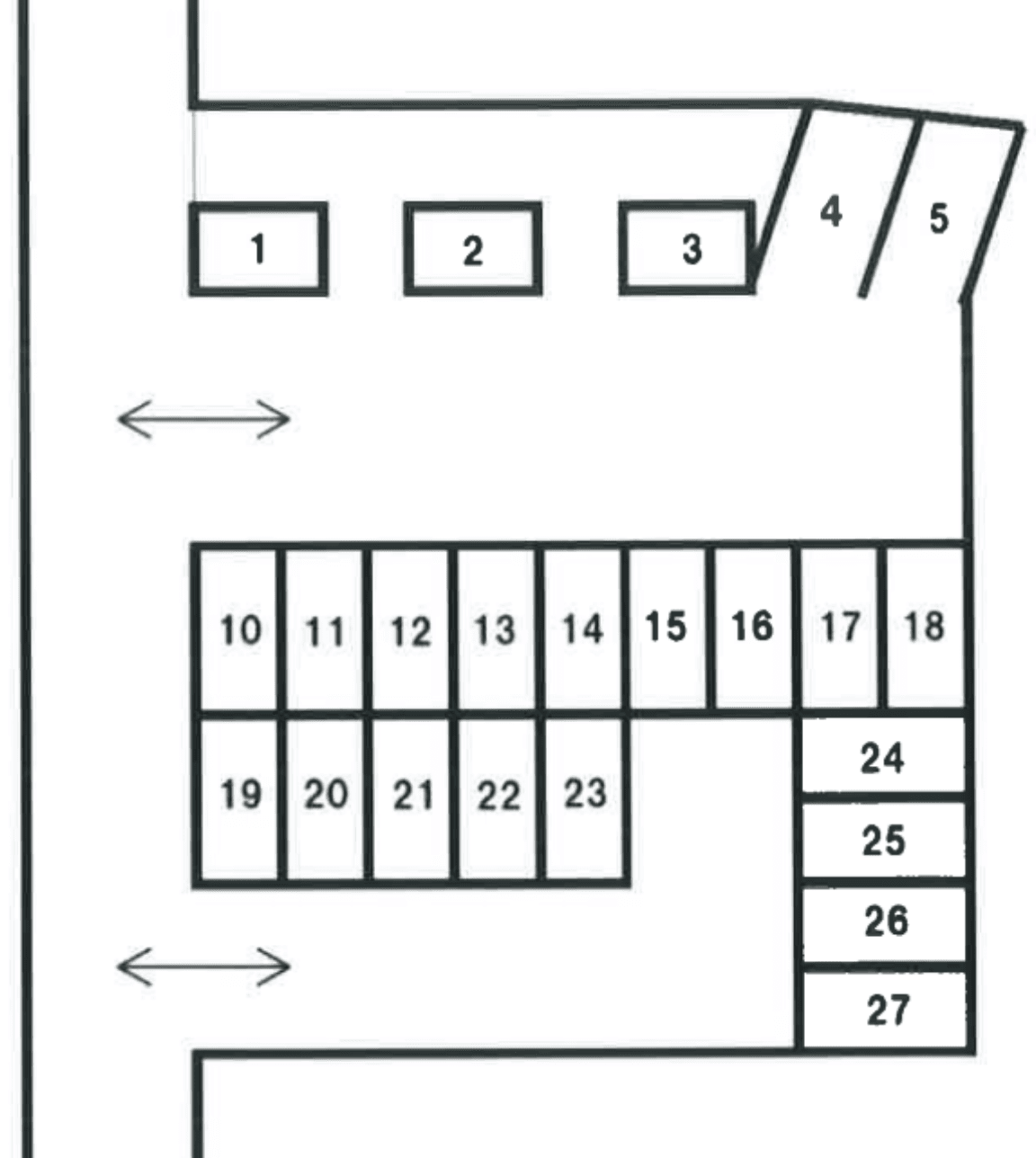 星野駐車場の駐車配置図