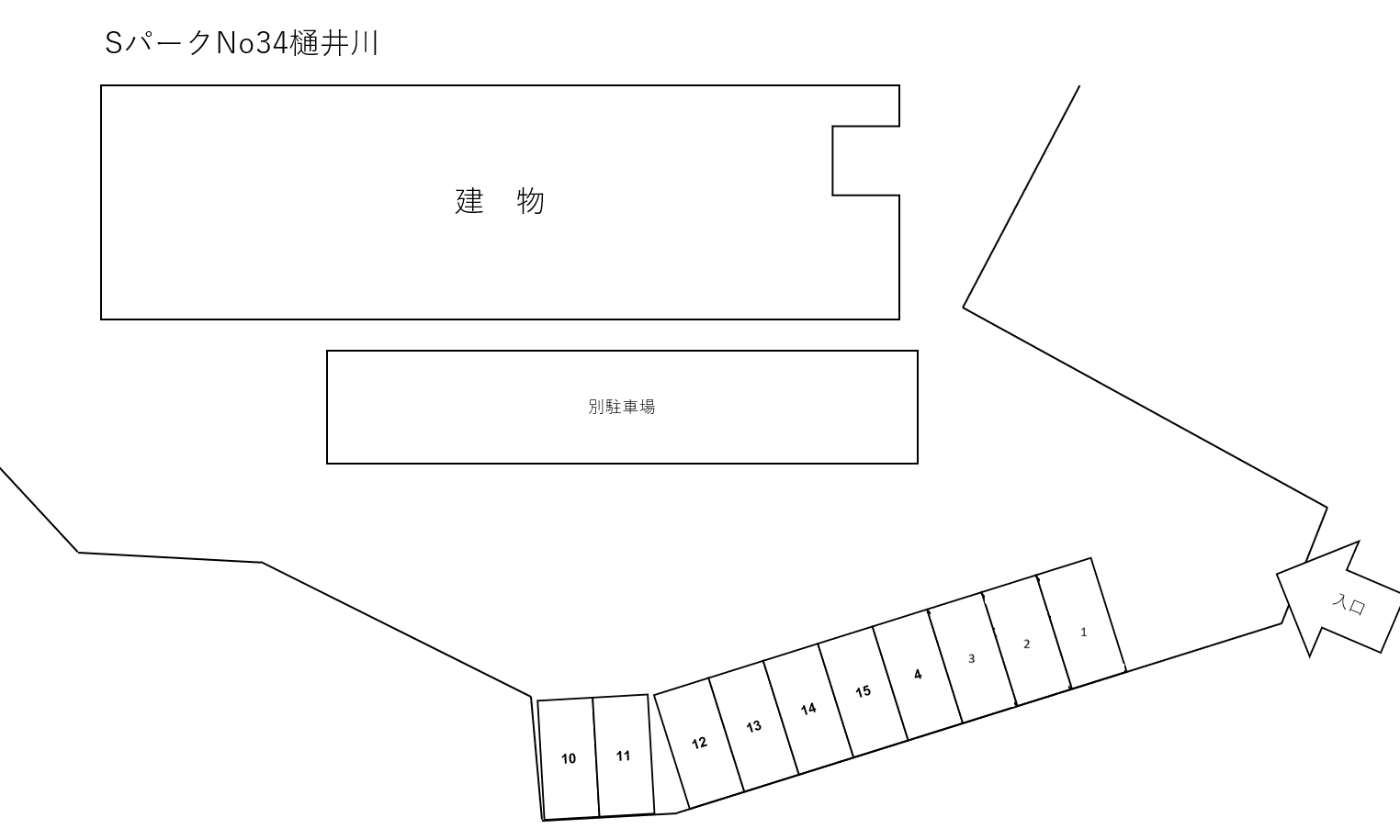 SパークNo.34B(樋井川六丁目)の駐車配置図