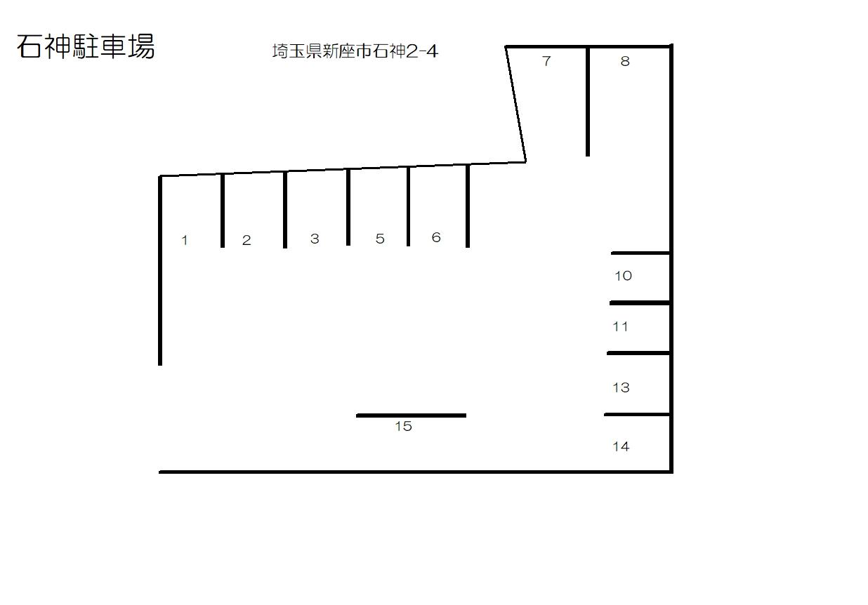 石神駐車場の駐車配置図
