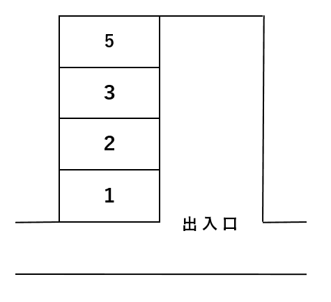 三輪野山109351駐車場の駐車配置図