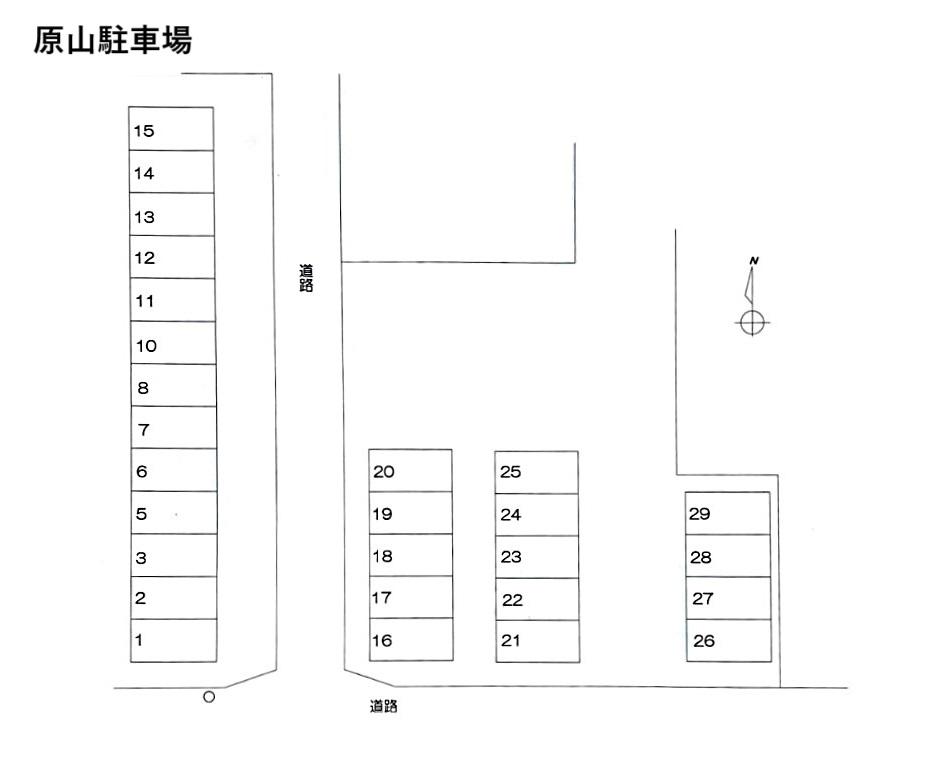 原山駐車場の駐車配置図