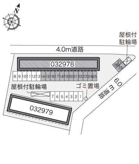 南若園A(32978)の駐車配置図