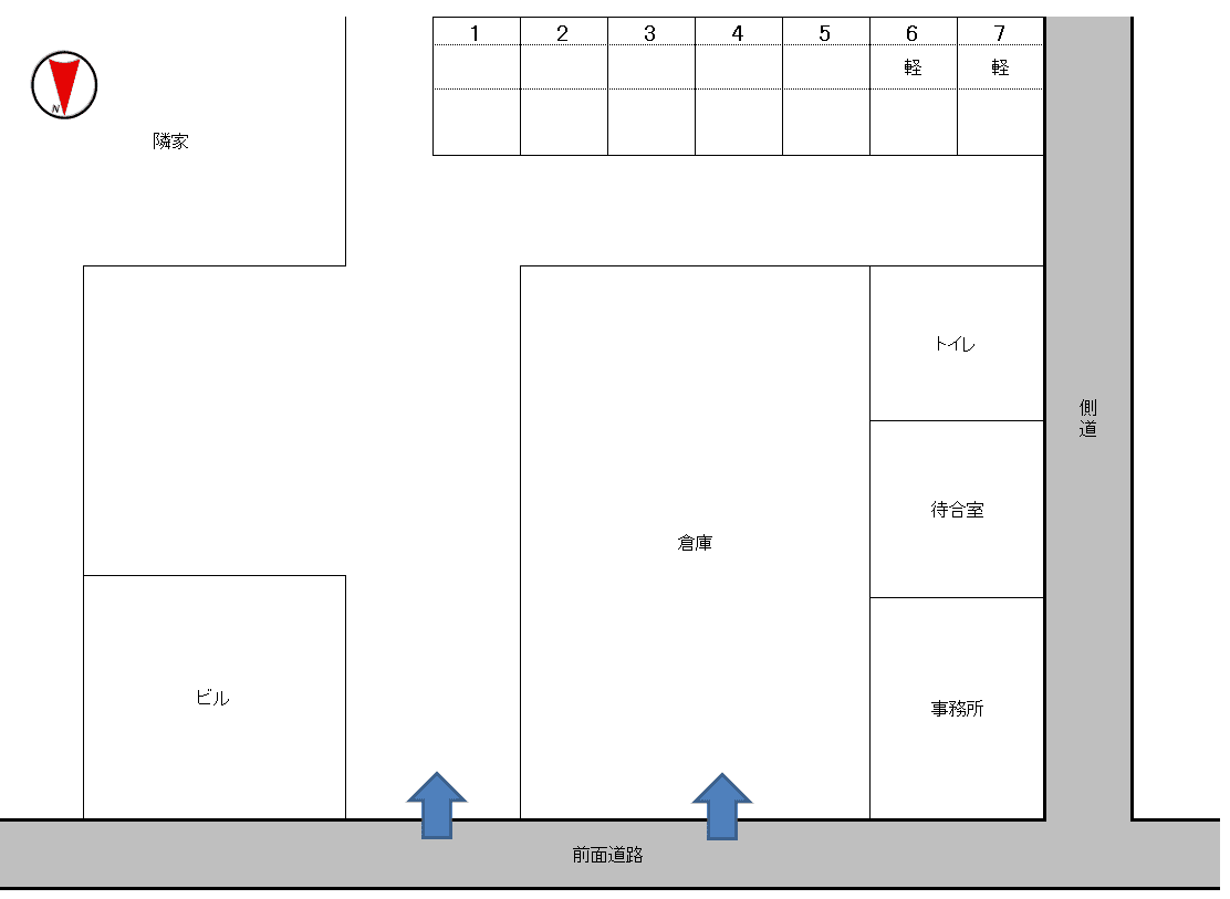 山下駐車場(梅満)の駐車配置図