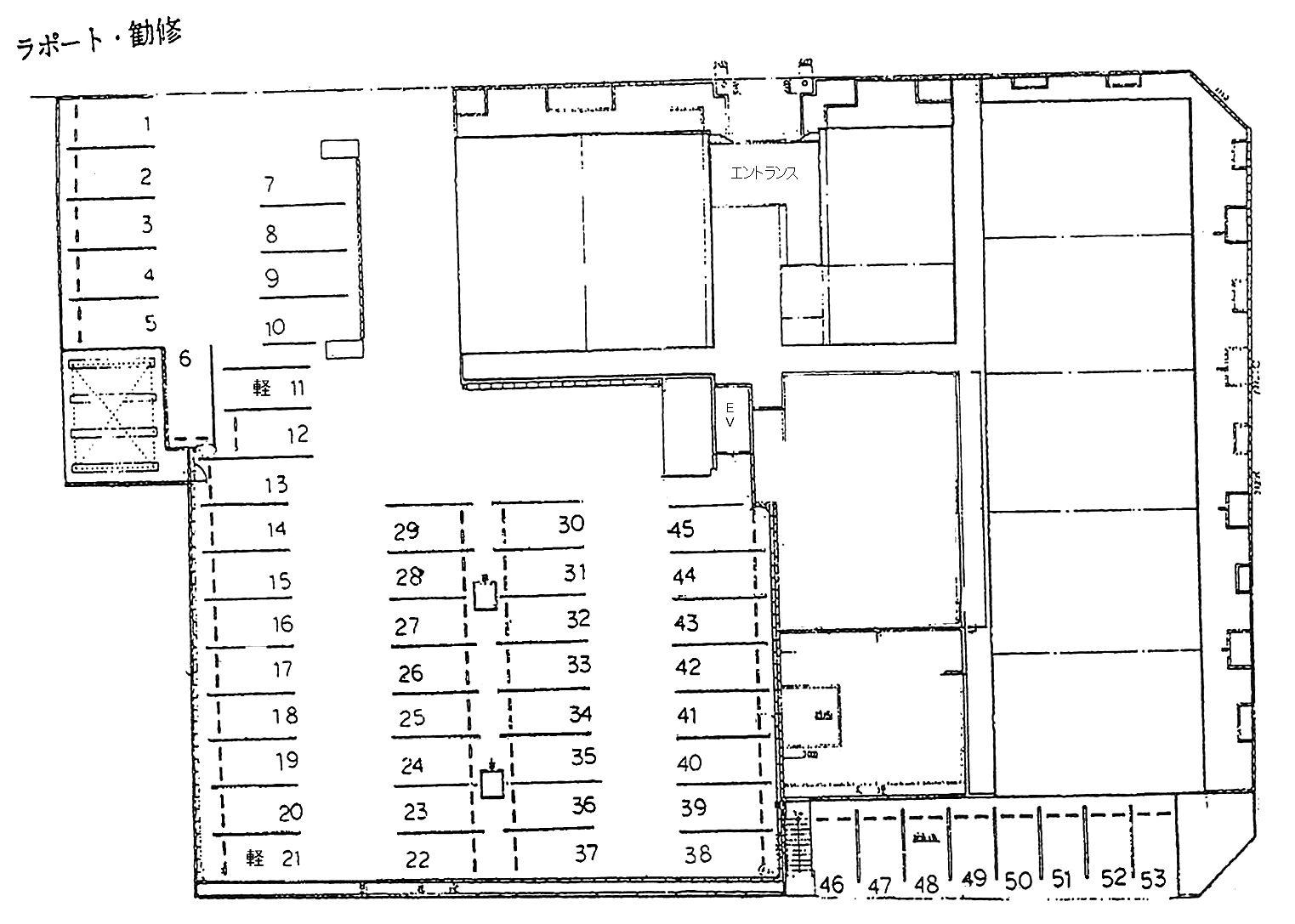 ラポート勧修の駐車配置図